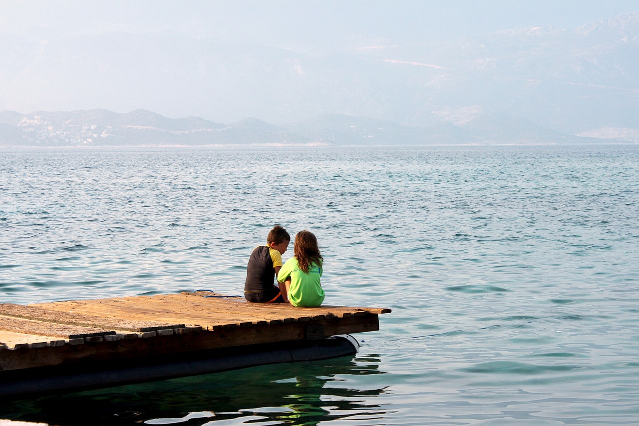 sea kids beach free photo