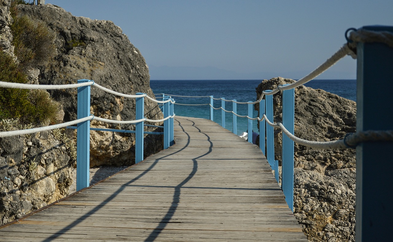 sea beach bridge free photo