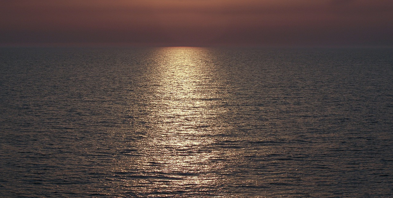 sea mediterranean sunset free photo