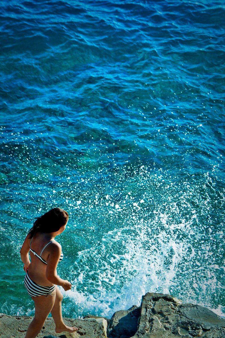 sea women beach free photo