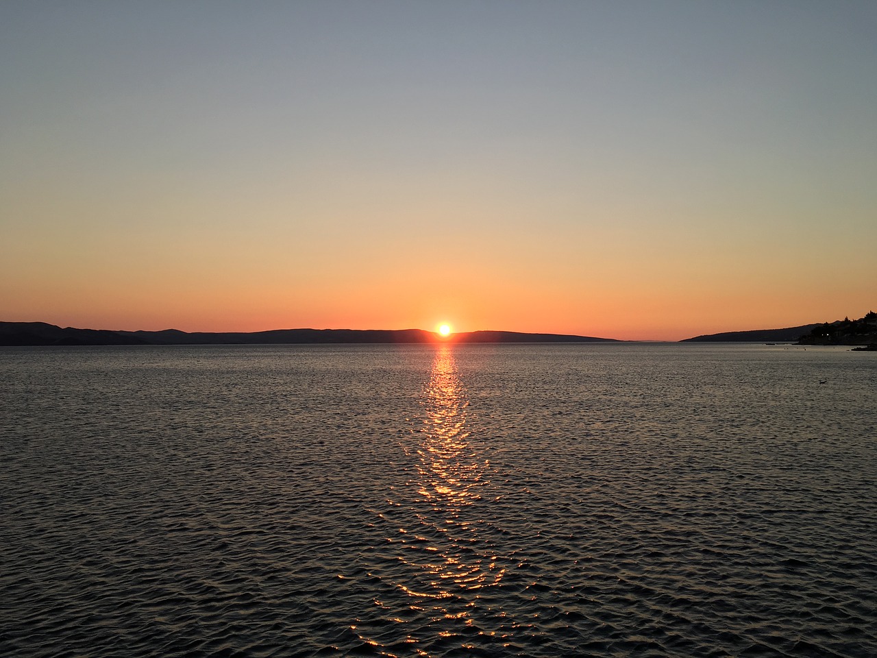 sea sunset croatia free photo