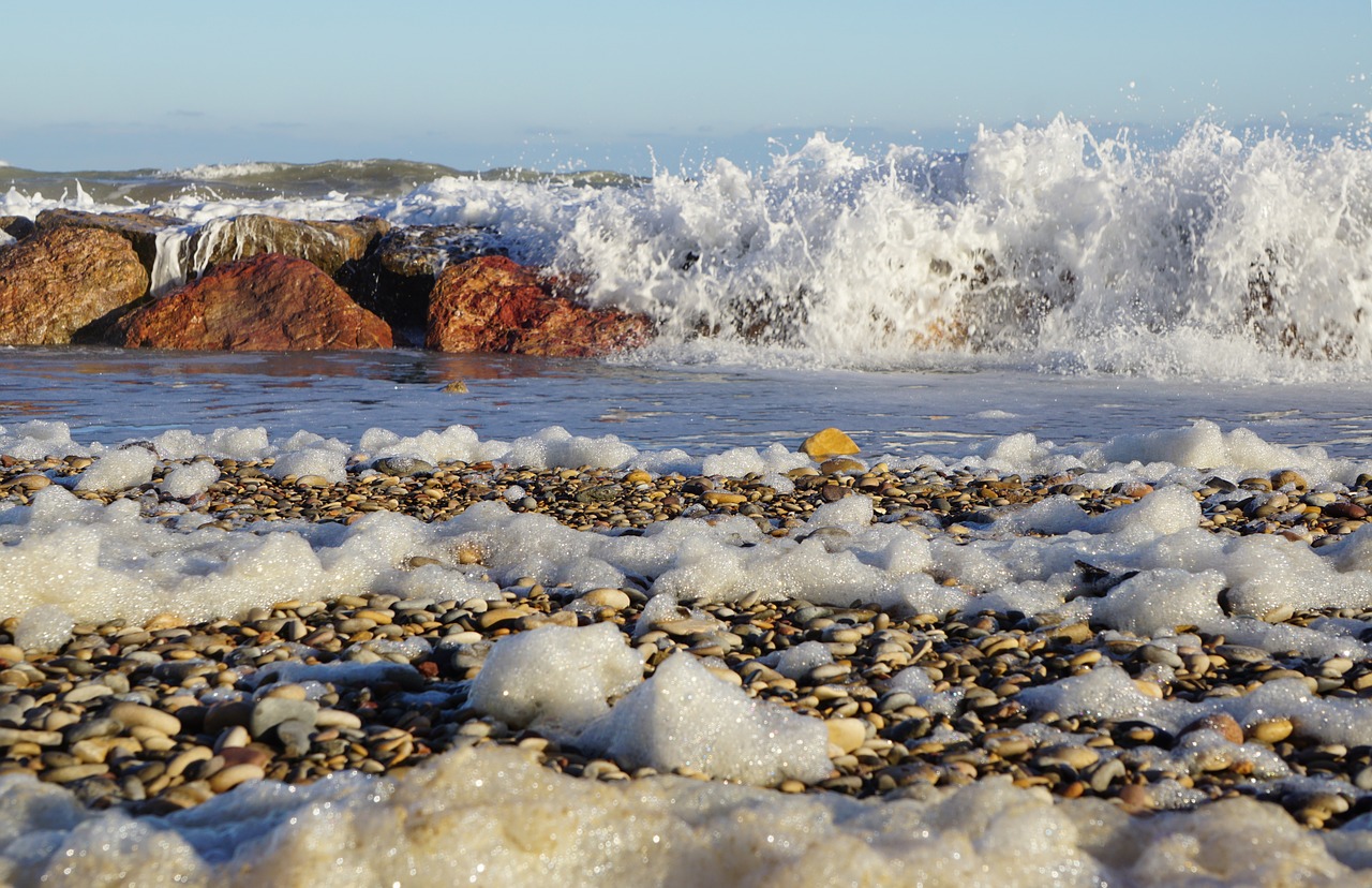 sea foam wave free photo