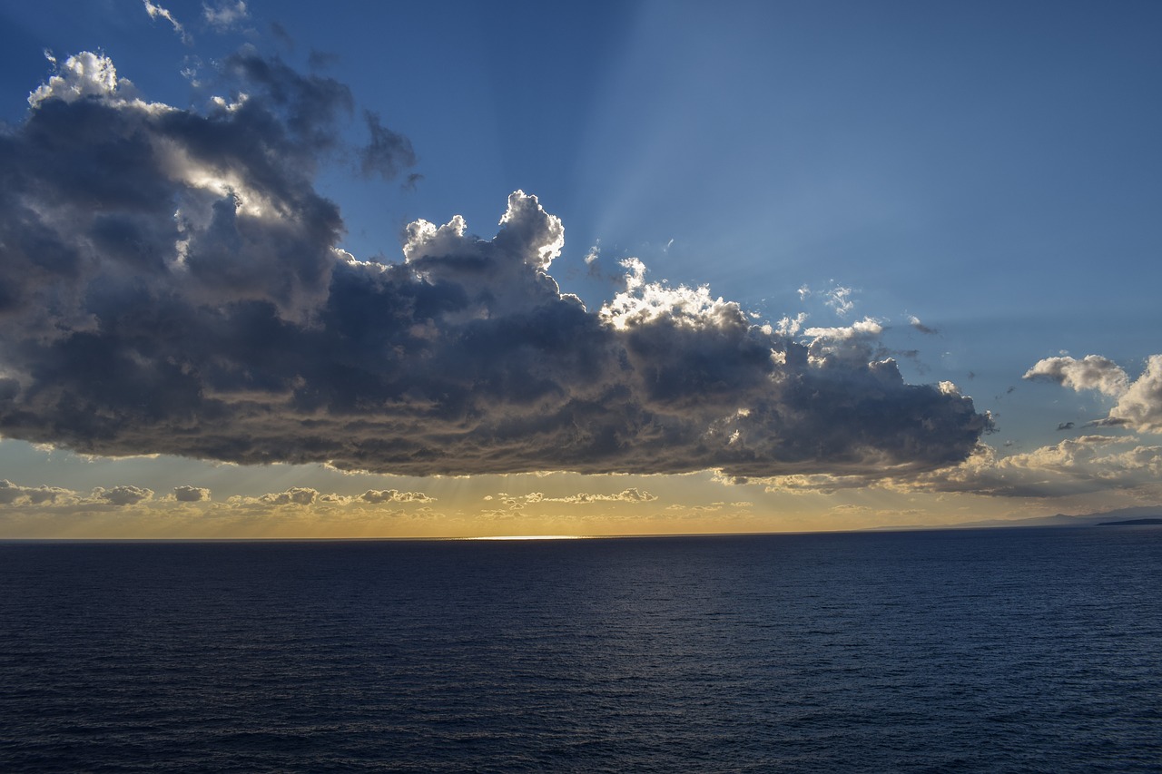 sea clouds sky free photo