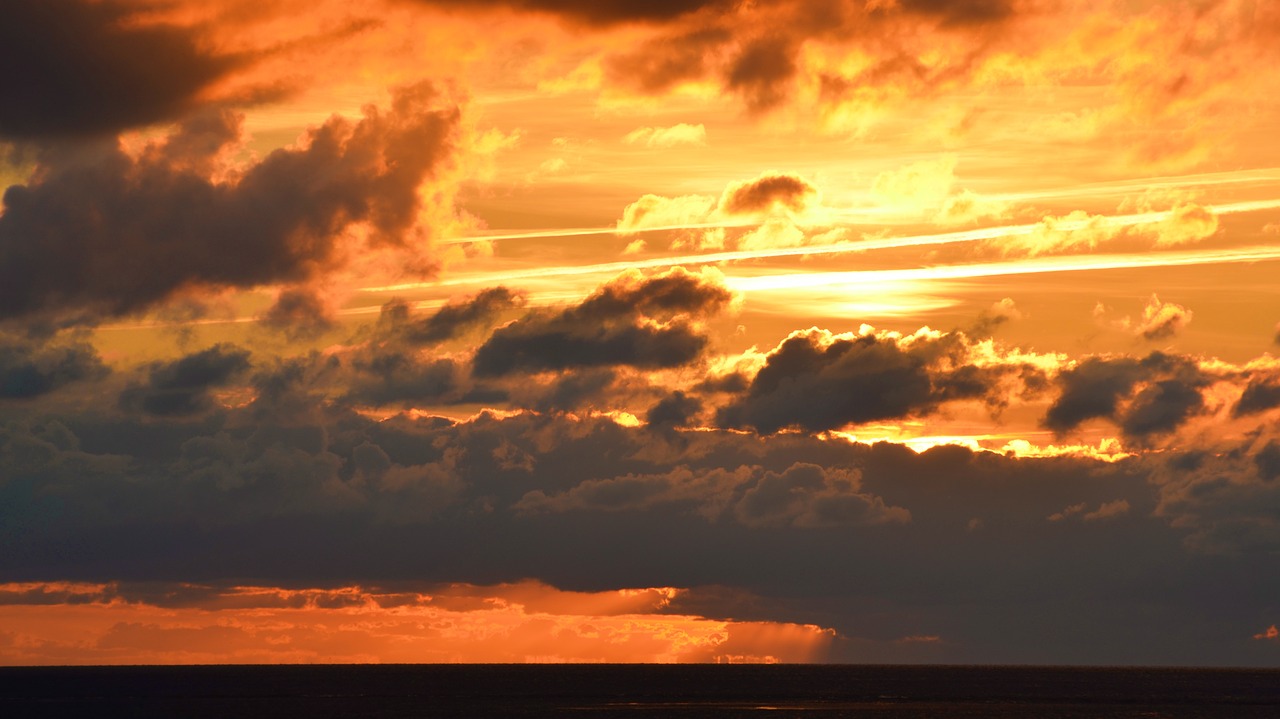 sea clouds sky free photo