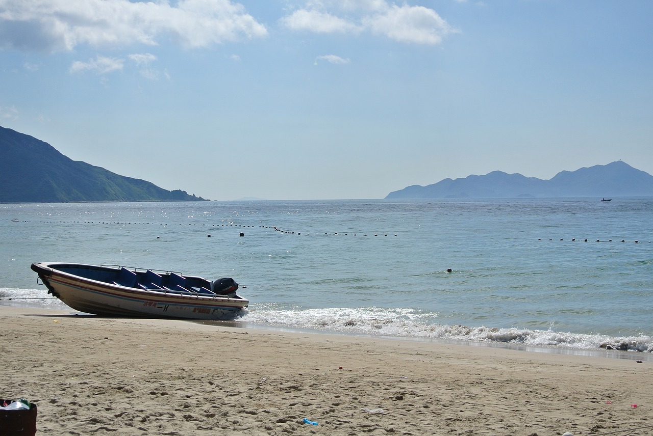 sea blue sky boat free photo