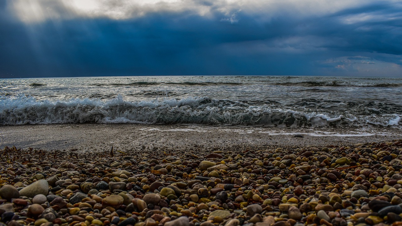 sea pebbles pebble beach free photo