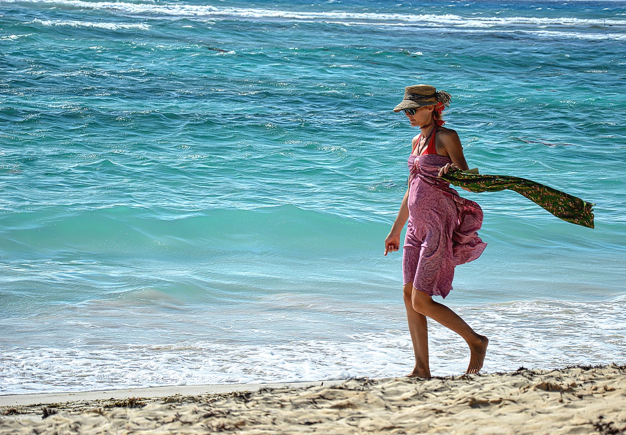 sea beach woman free photo