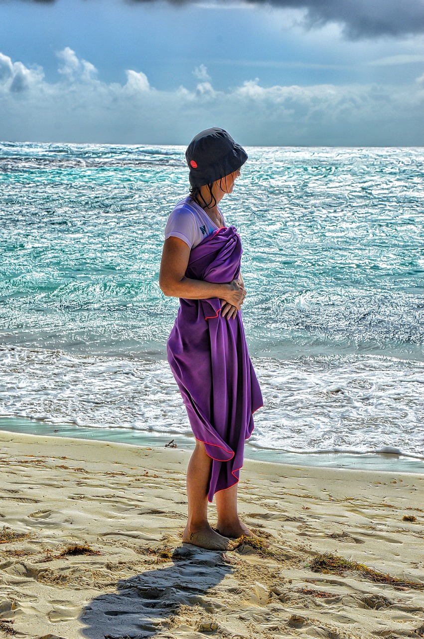 sea beach woman free photo