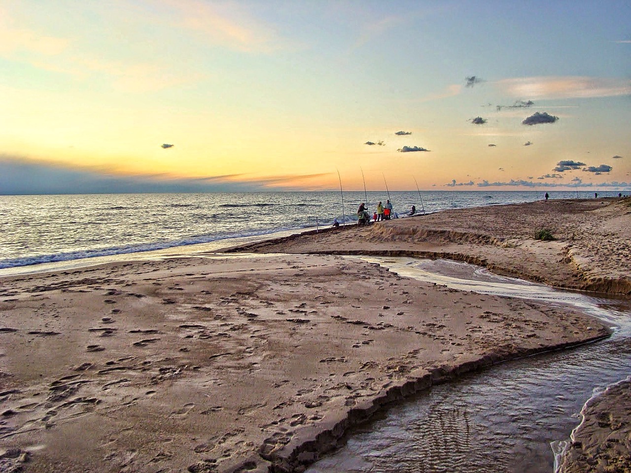 sea evening beach free photo