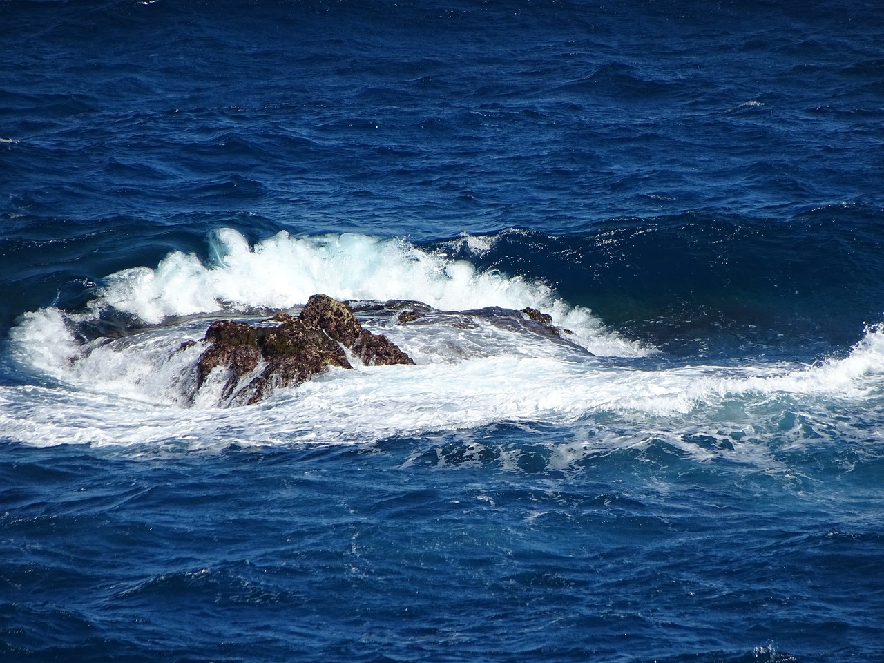 sea rock blue free photo