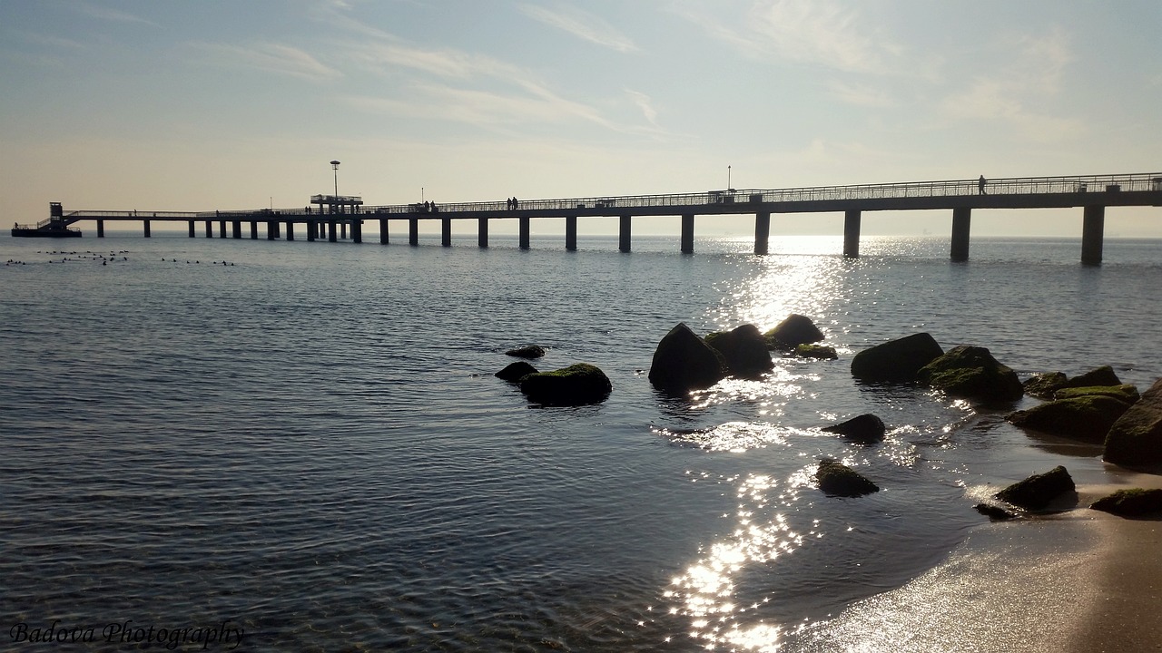 sea landscape bridge burgas free photo