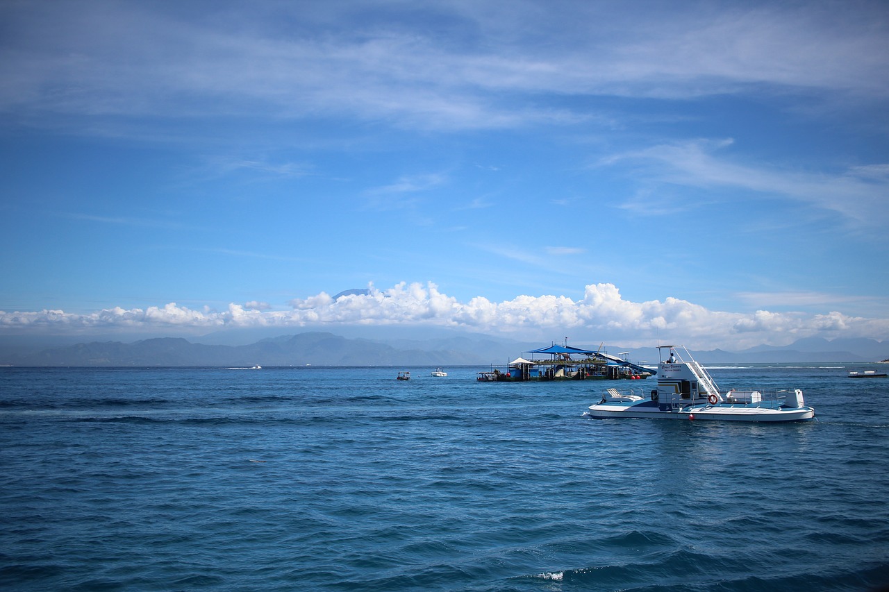 sea blue sky yacht free photo