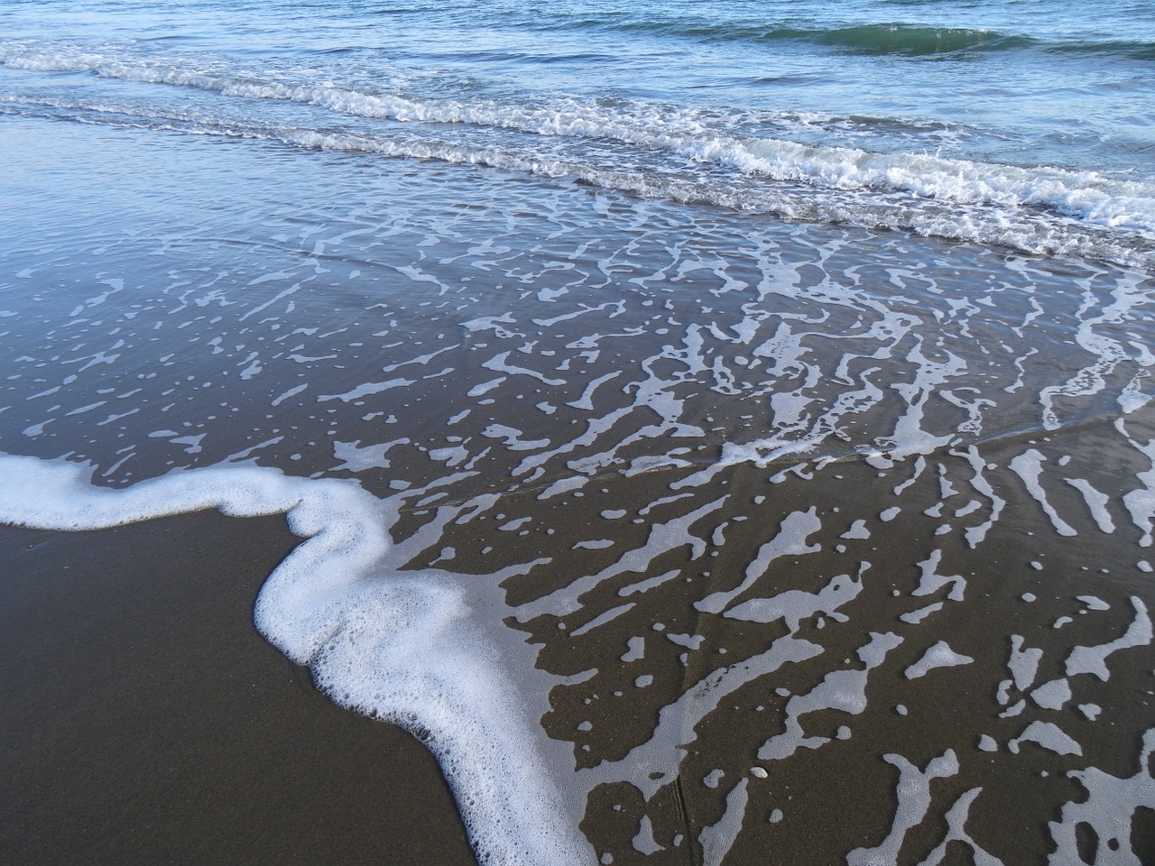sea waves foam free photo