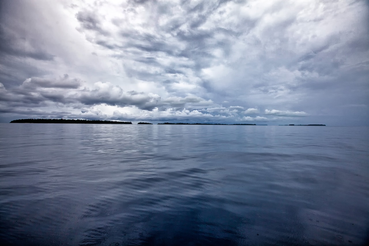 sea overcast kojima free photo