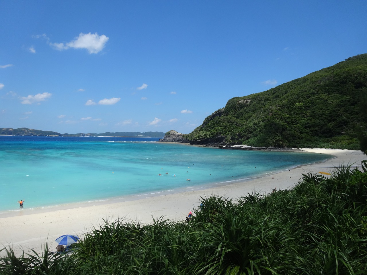 sea beach blue sky free photo