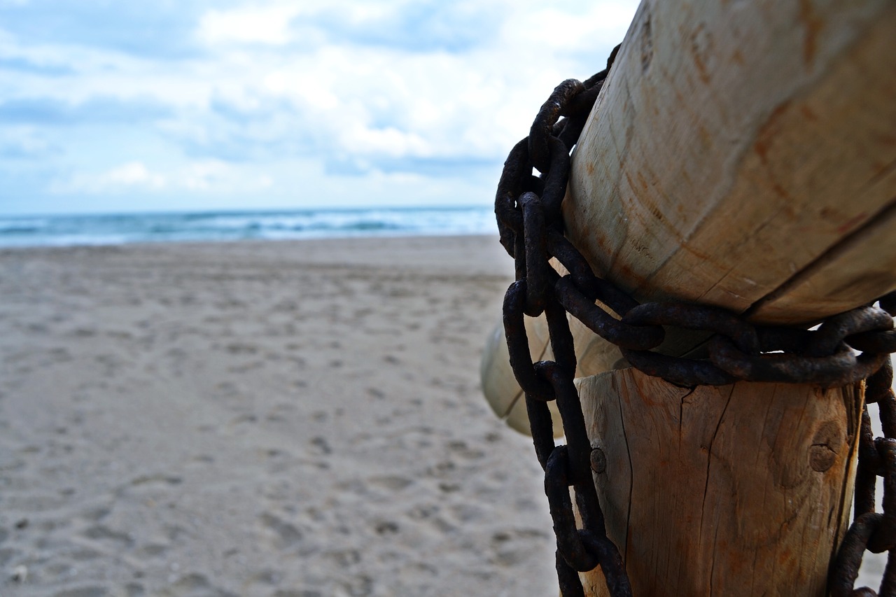 sea chains sand free photo