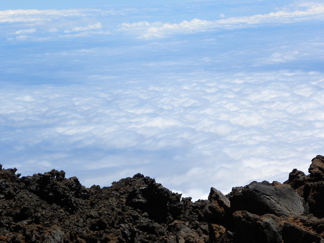 sea clouds sea ​​of ​​clouds free photo