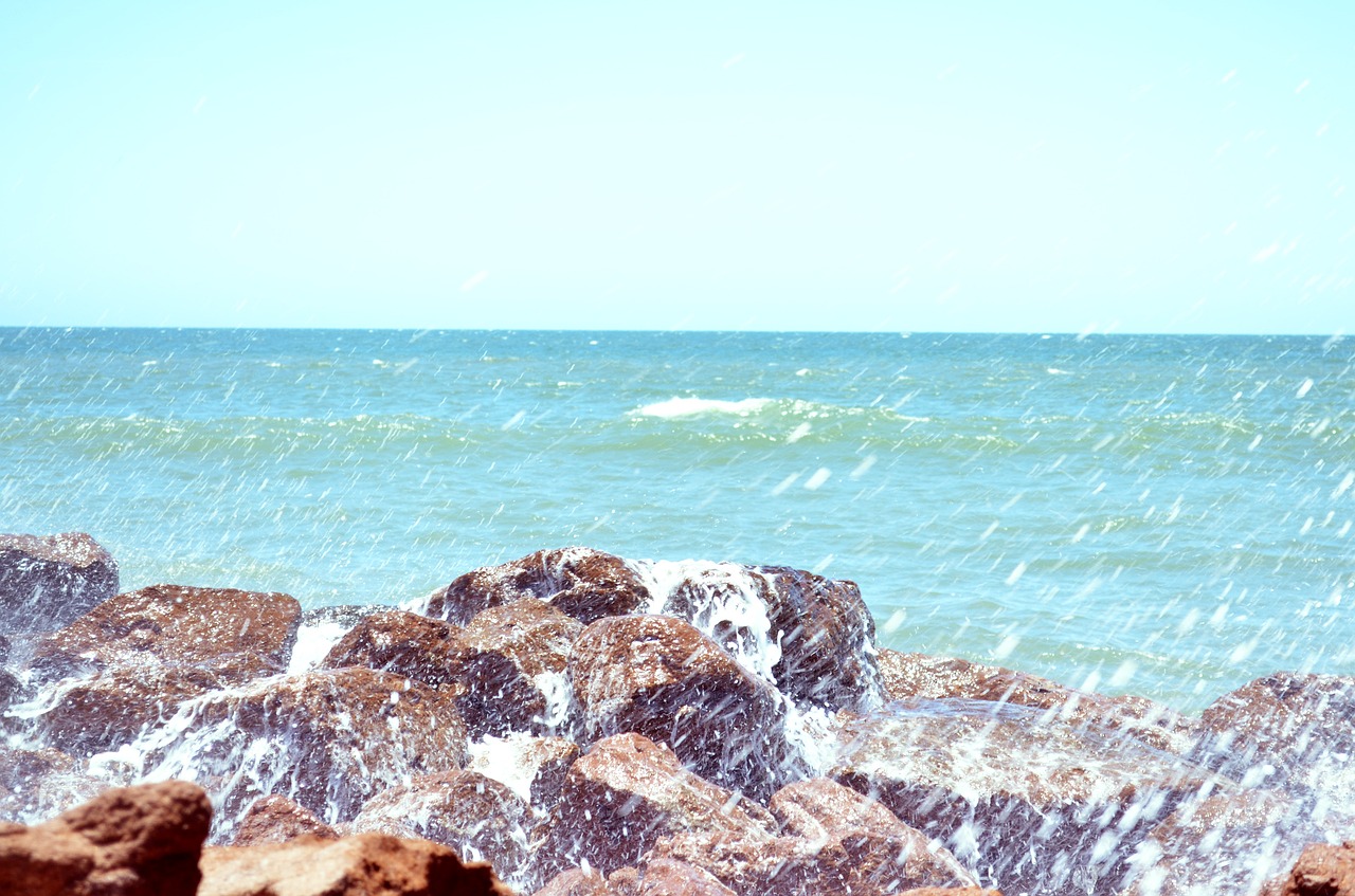 sea rocks blue free photo