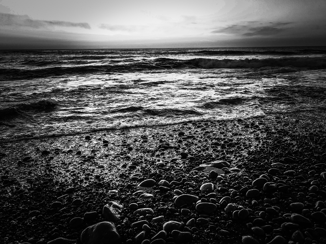 sea sassi black and white free photo