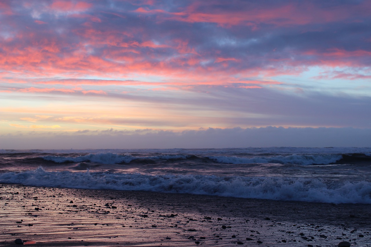 sea sunset wave free photo