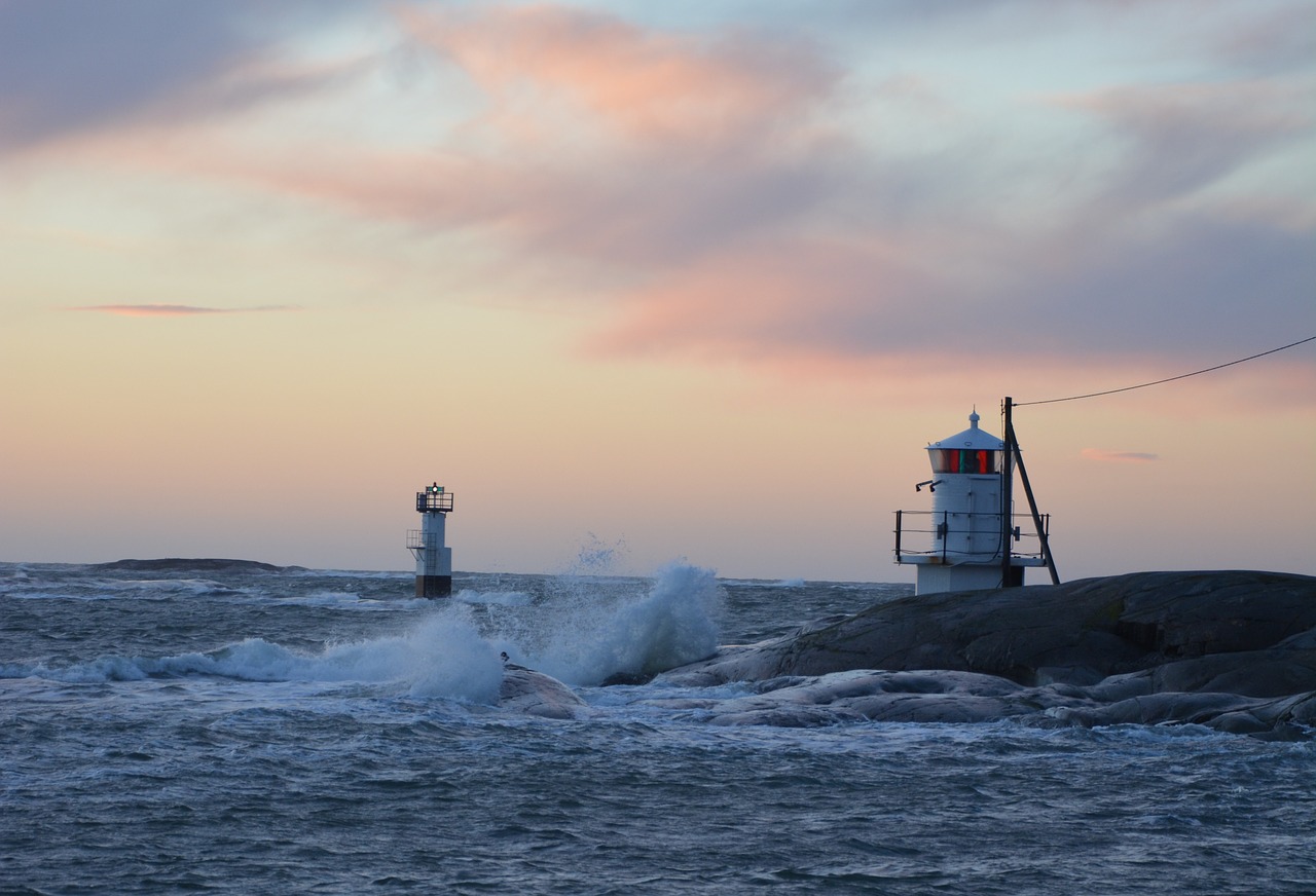 sea lighthouse storm free photo