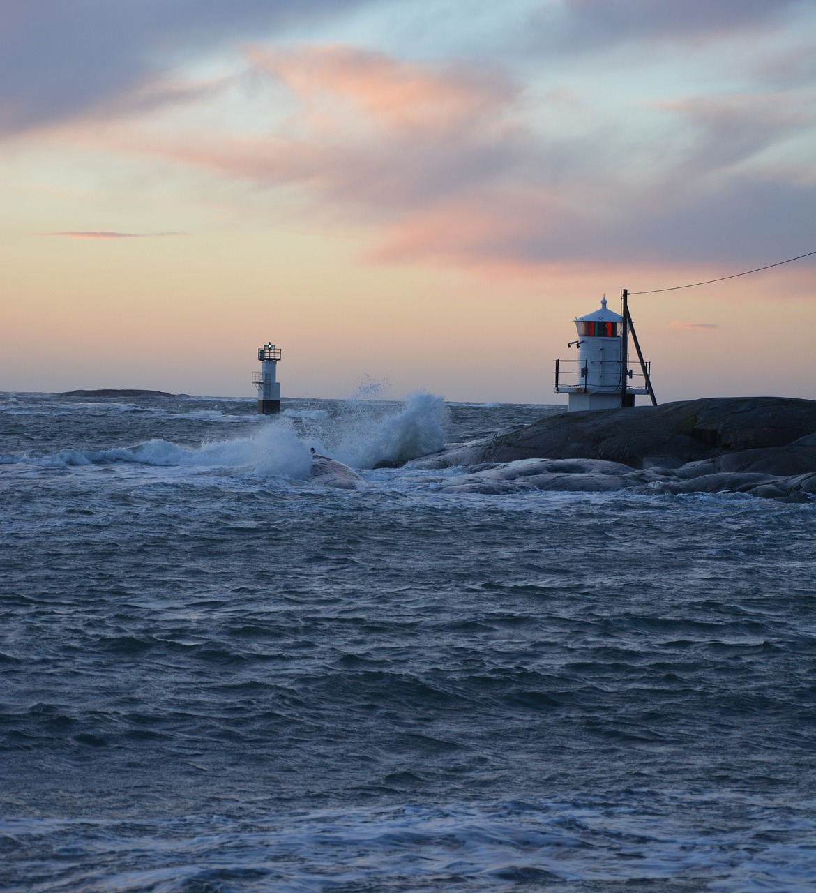 sea lighthouse storm free photo