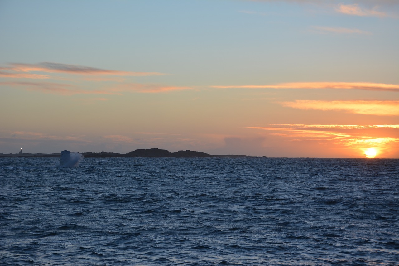 sea storm sunset free photo