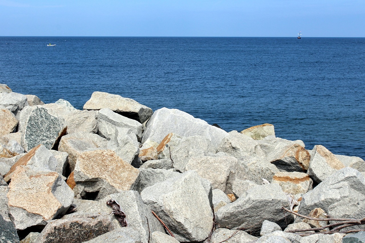 sea the coast rocks free photo