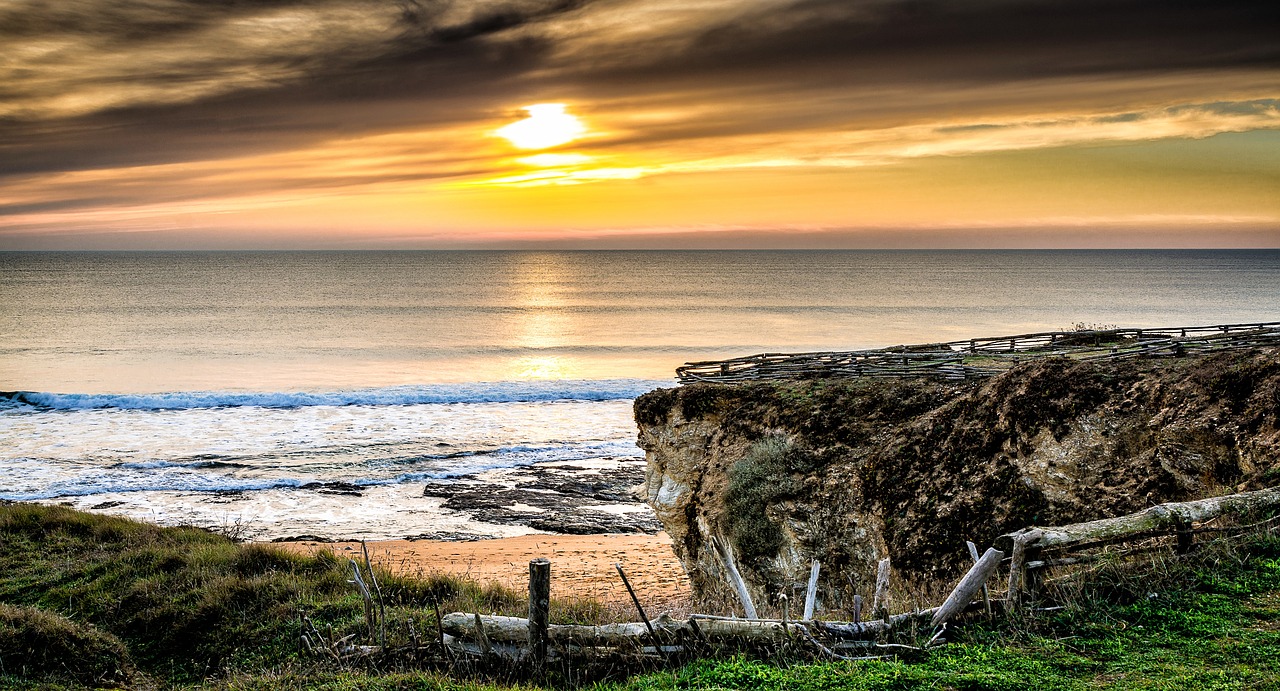 sea sunset sand free photo