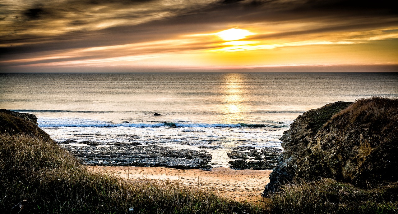 sea sunset sand free photo