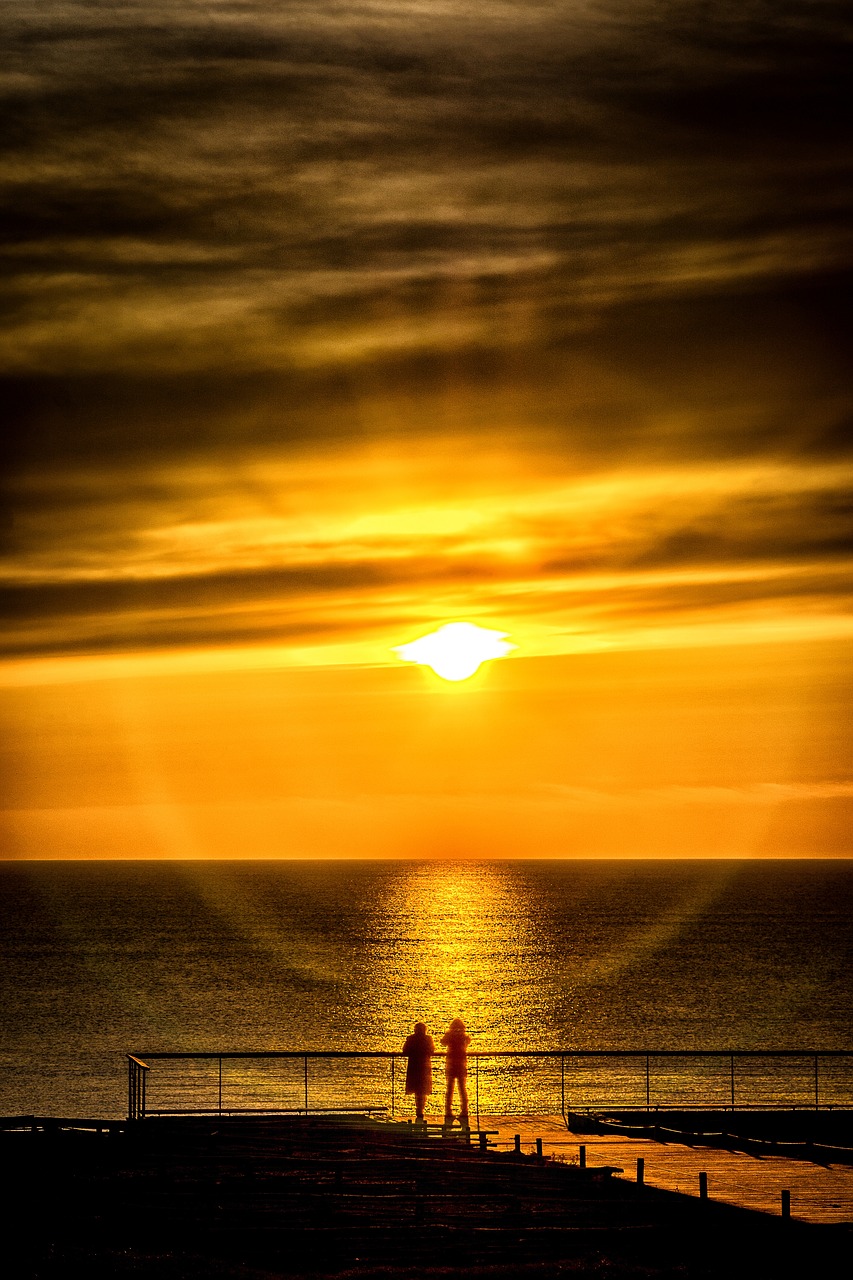 sea sunset sand free photo