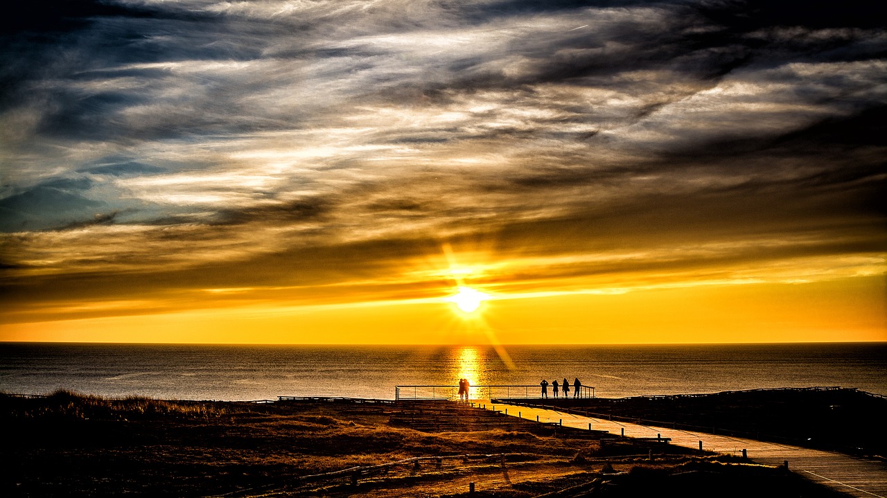 sea sunset sand free photo