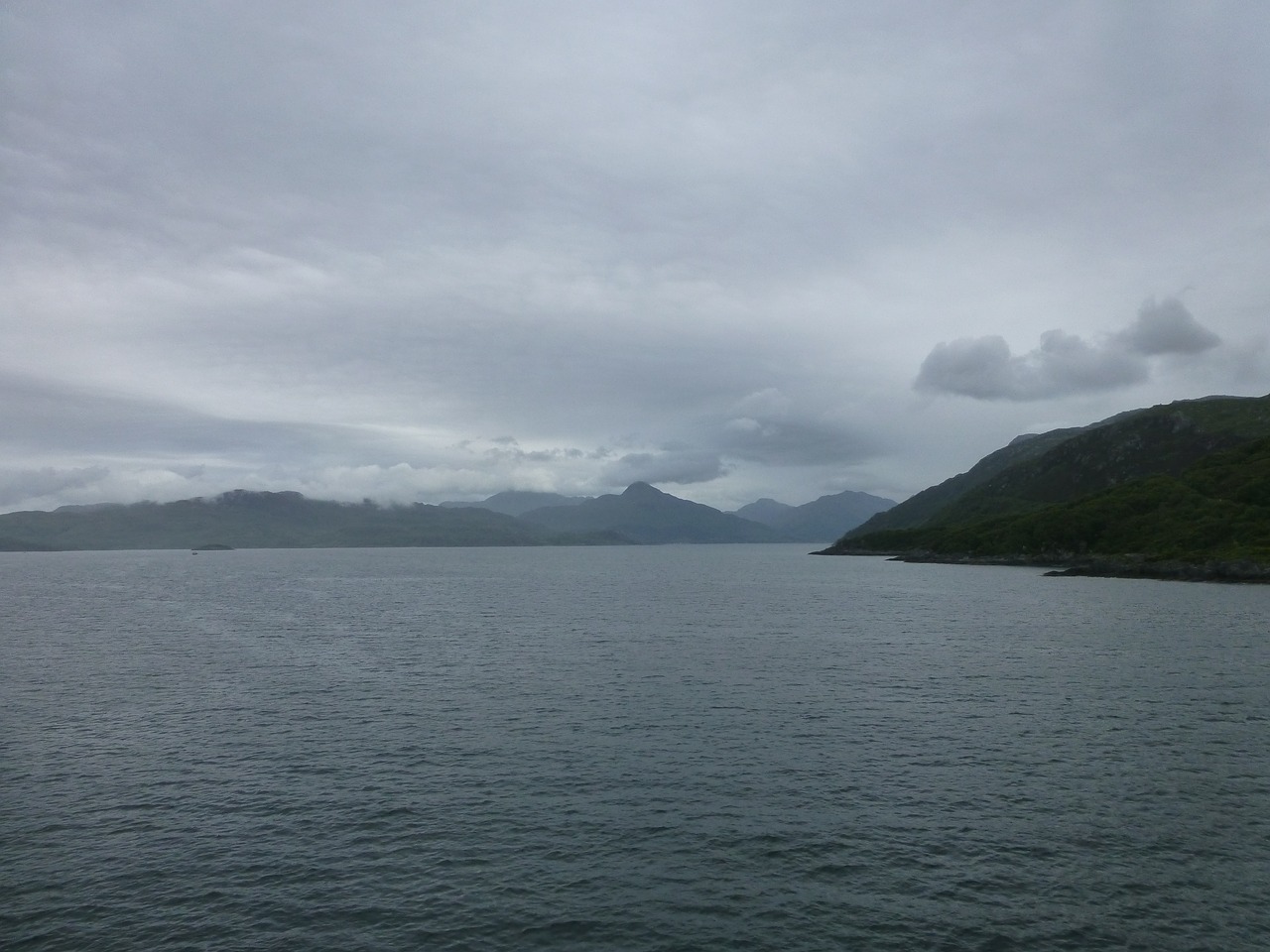 sea dark clouds landscape free photo