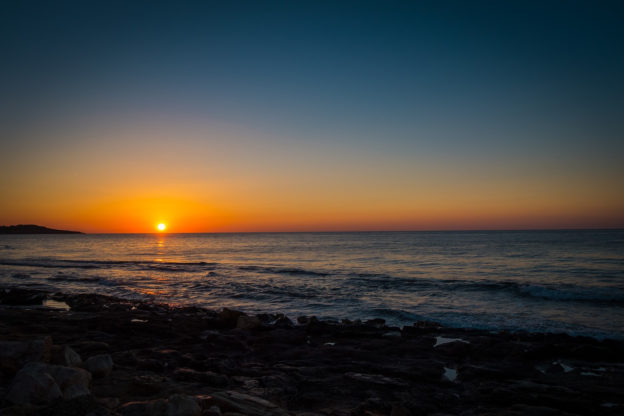 sea coast sunrise free photo