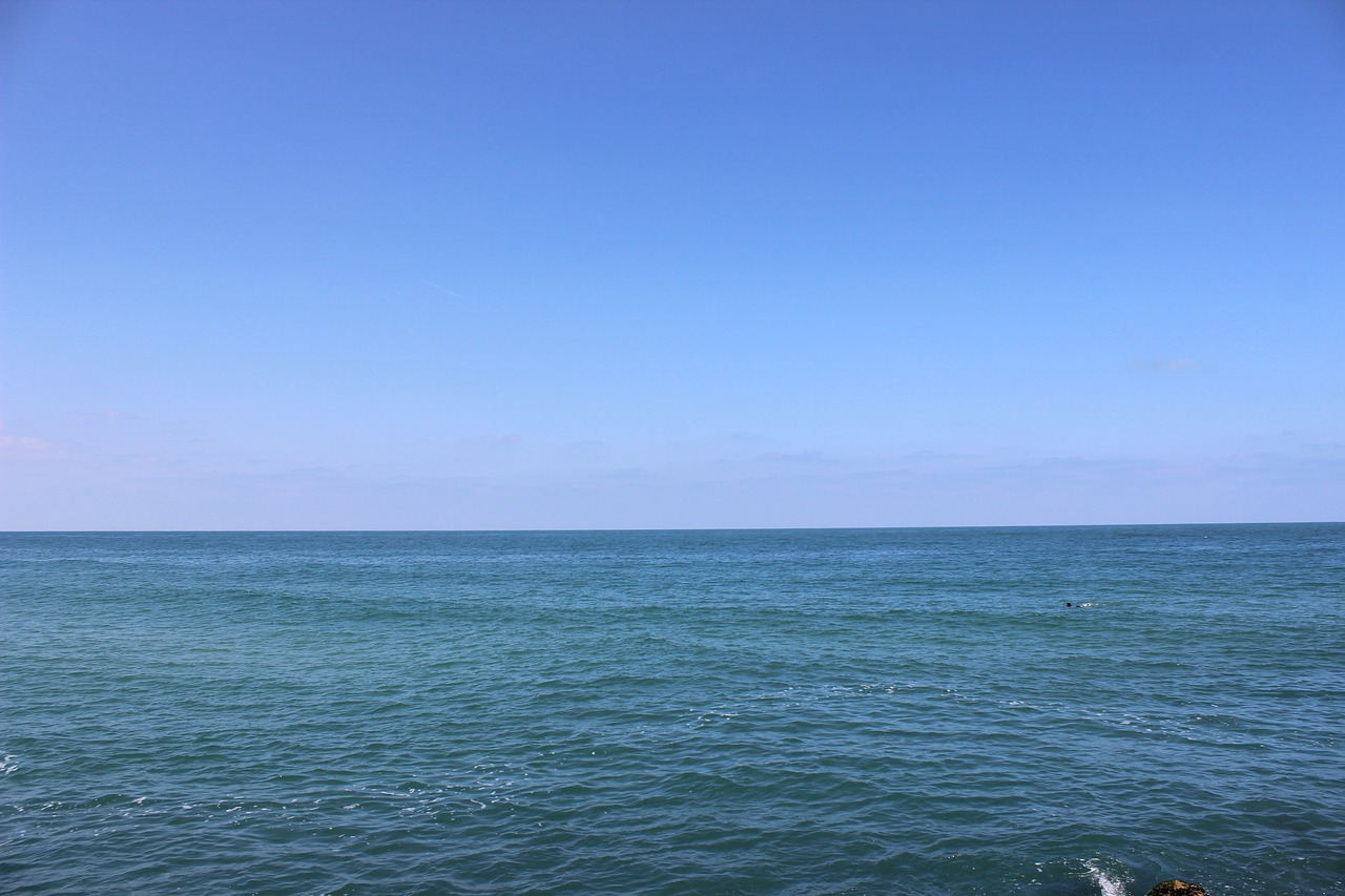 sea blue sky free photo