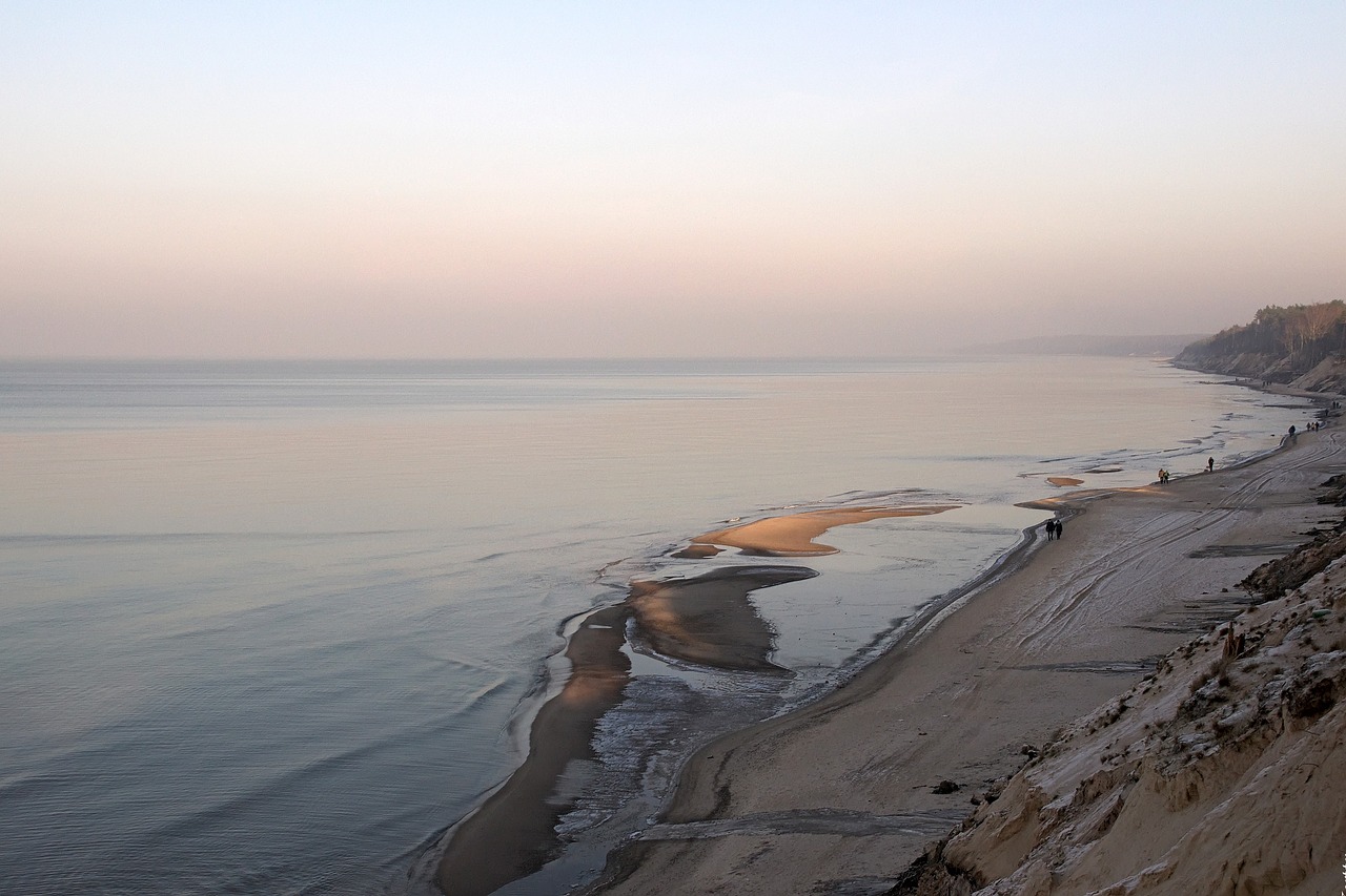 sea evening beach free photo