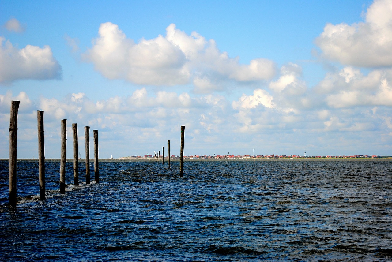 sea north sea clouds free photo