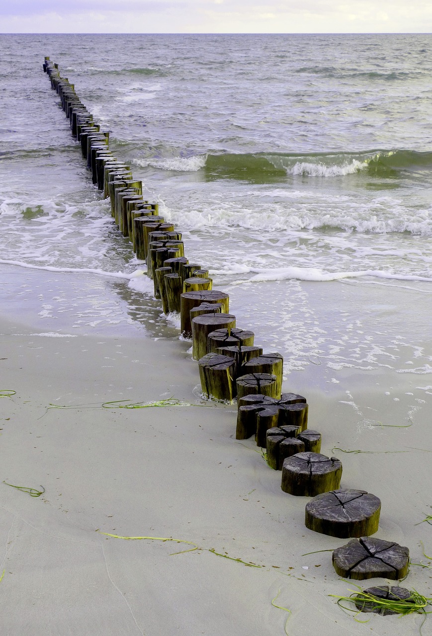 sea groyne wave free photo