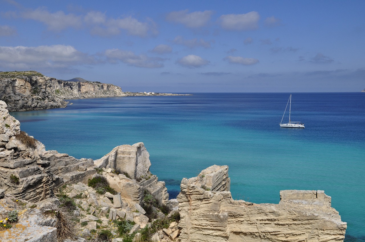 sea sicily favignana free photo