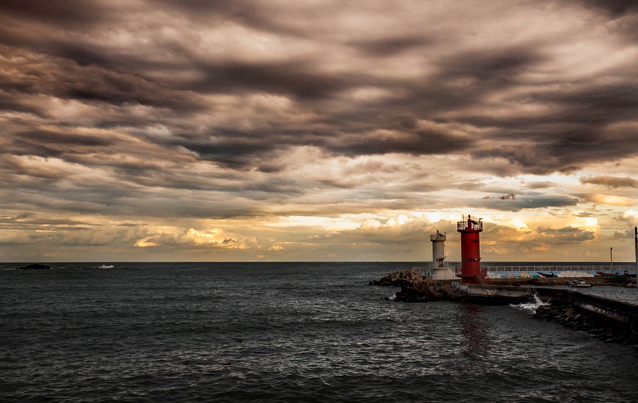 sea waves lighthouse free photo