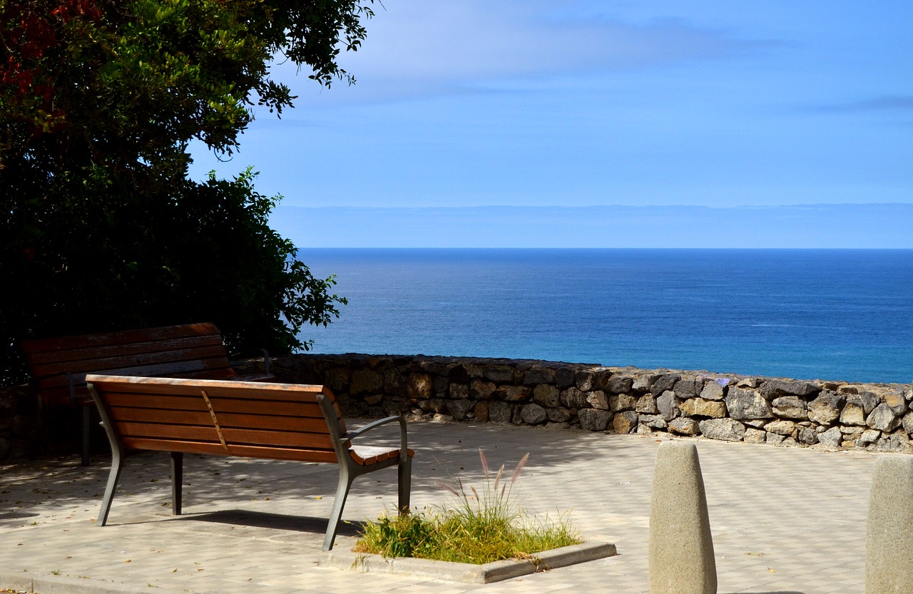 sea bench panoramic free photo