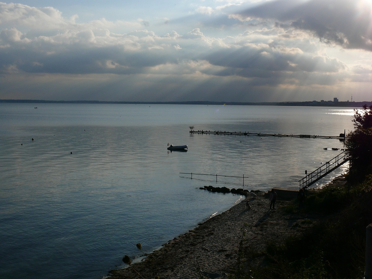 sea clouds beach free photo