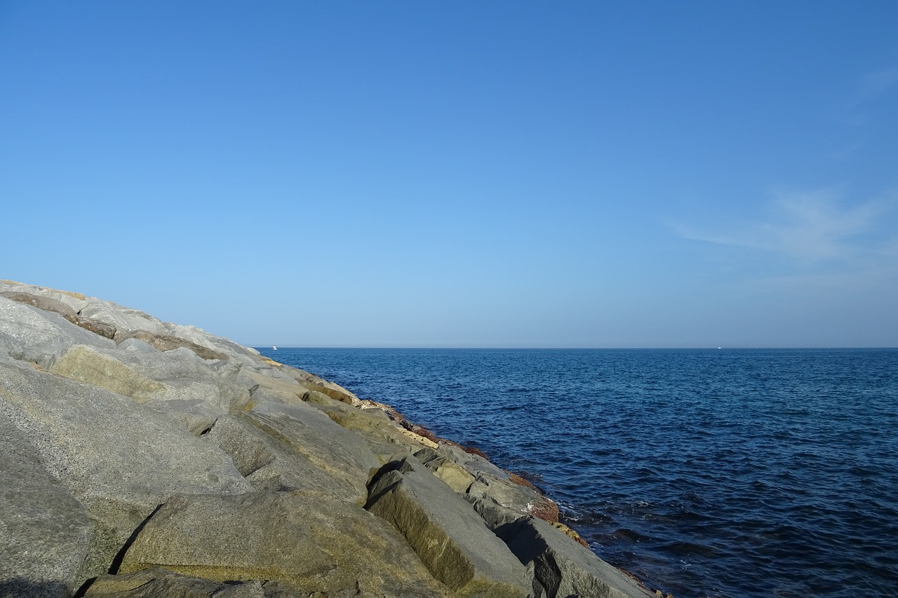 sea  rock  horizon free photo