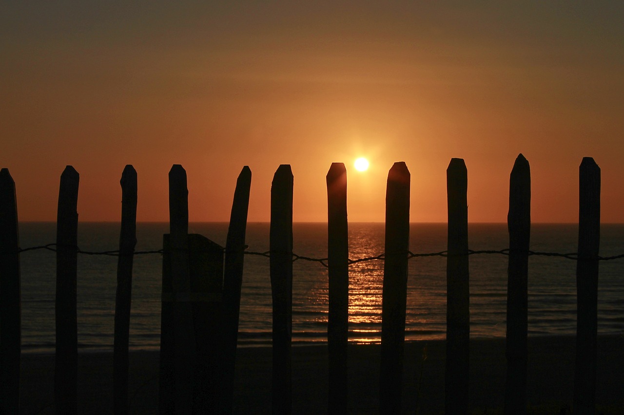 sea  fence  fence post free photo