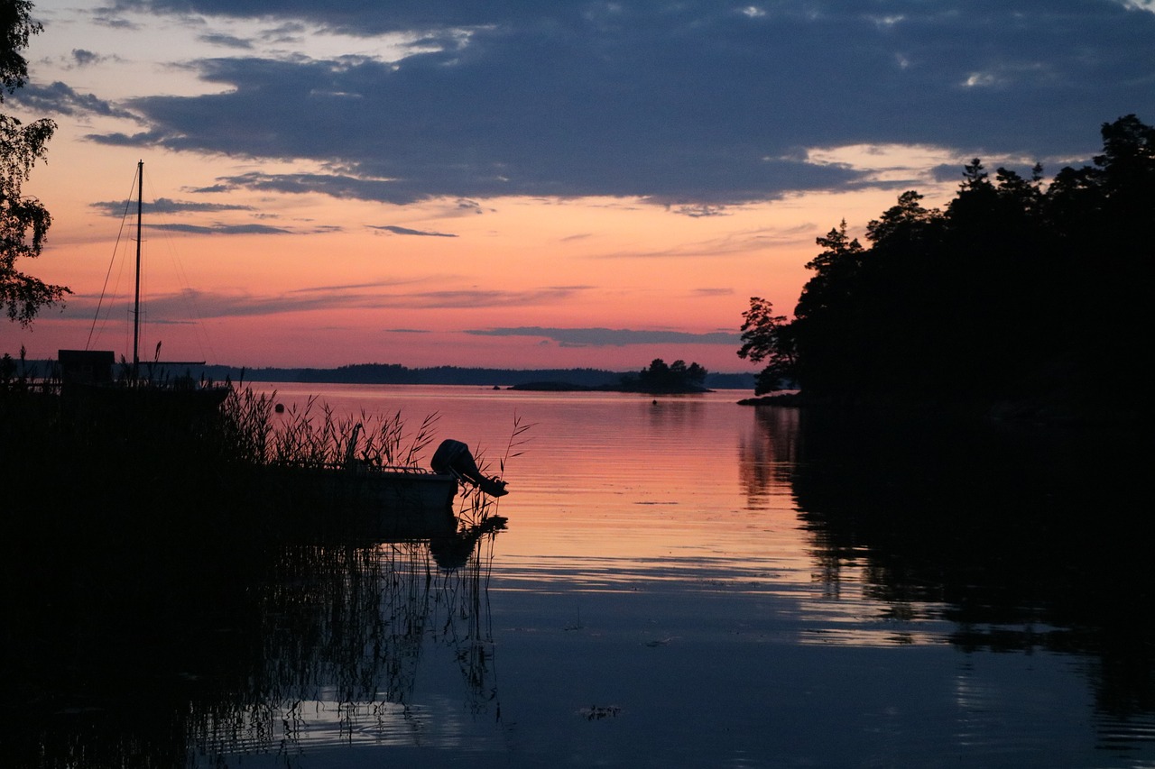 sea  sunset  marina free photo