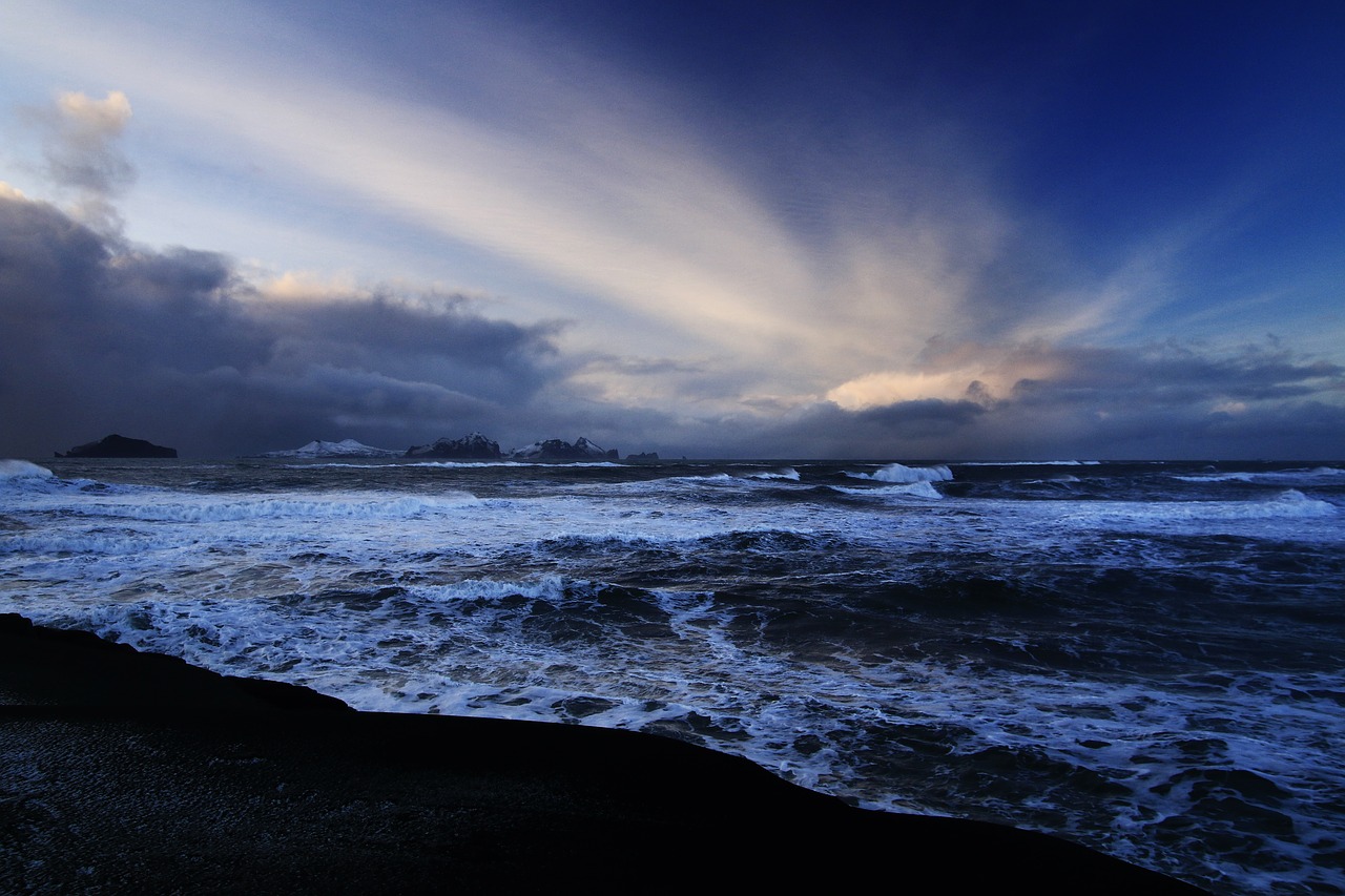 sea  storm  iceland free photo