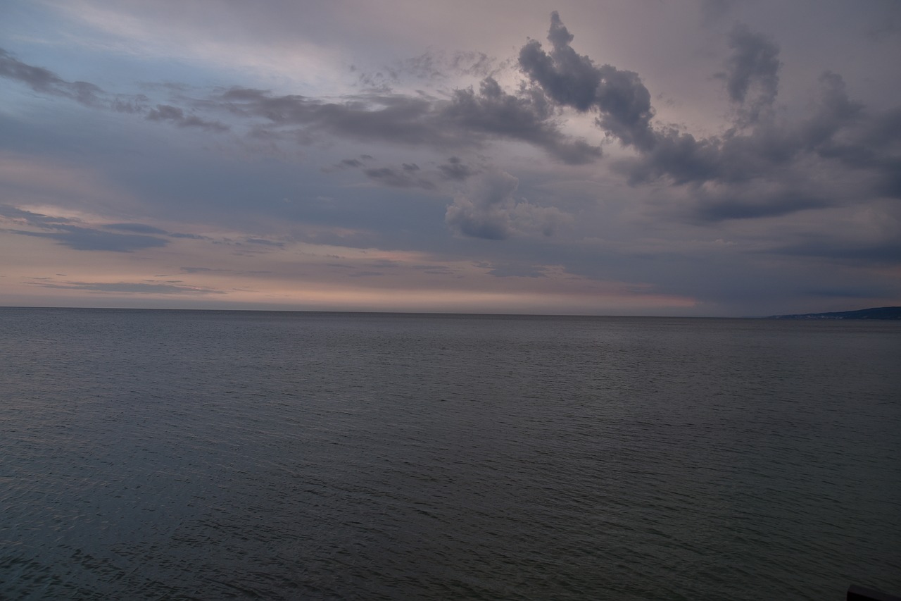 sea  evening  clouds free photo