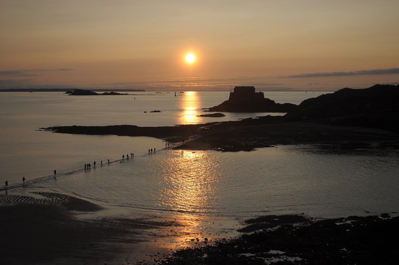 sea  evening  sunset free photo