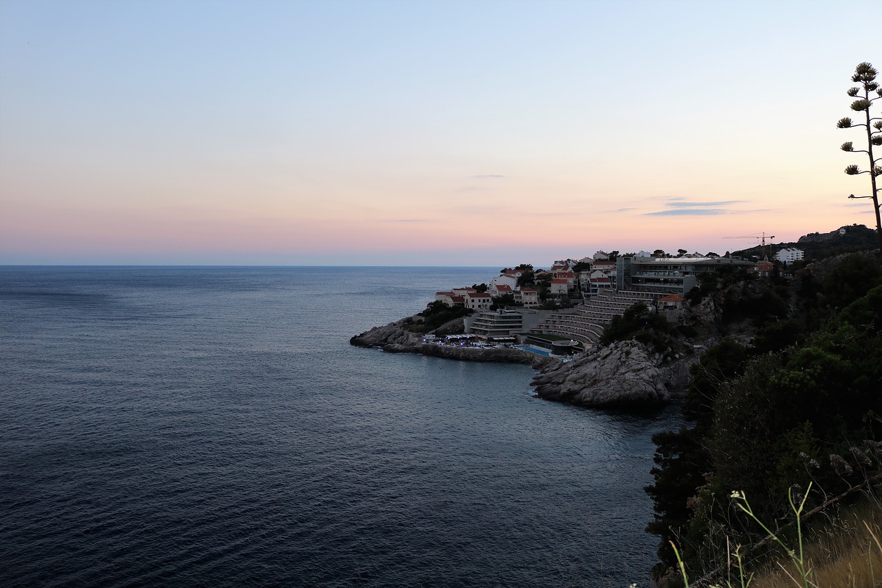 sea  sunset  croatia free photo