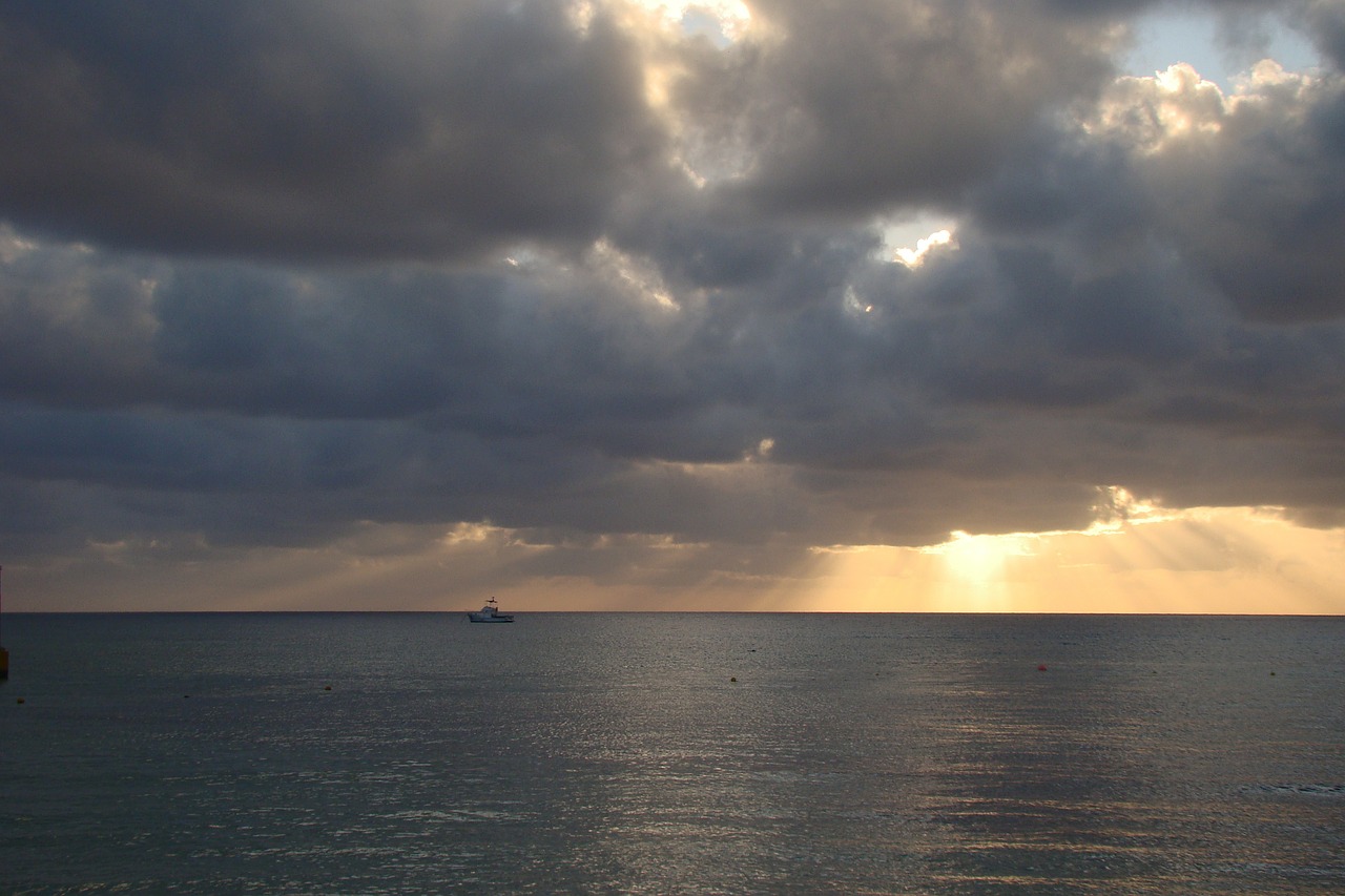 sea cozumel clouds free photo